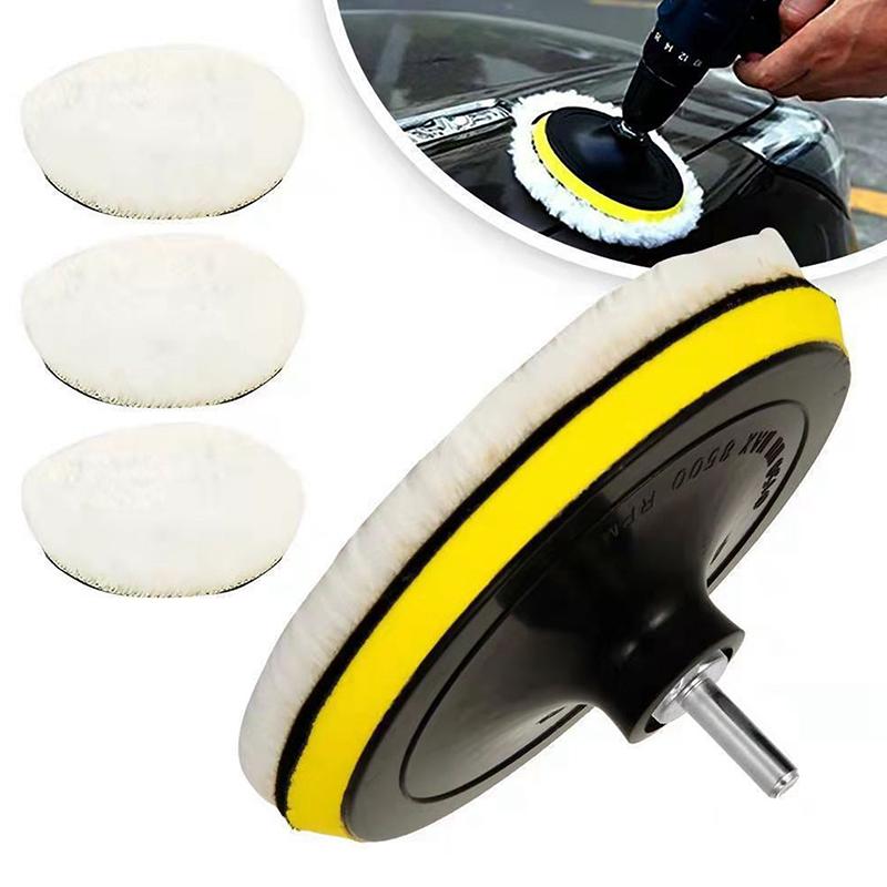 5Pcs 3/4/5 Inch Polishing Kit Car Polishing Pad Car Waxing Sponge Disk Wool Wheel Auto Paint Care Polisher Pads Car Gadget