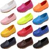 Hotestnewestchildren'S Shoes Pu Beef Tendon Soft Bottom Nonslip Comfortable Boys Girls Slipon Shoes Light Leather Shoes Wholesale