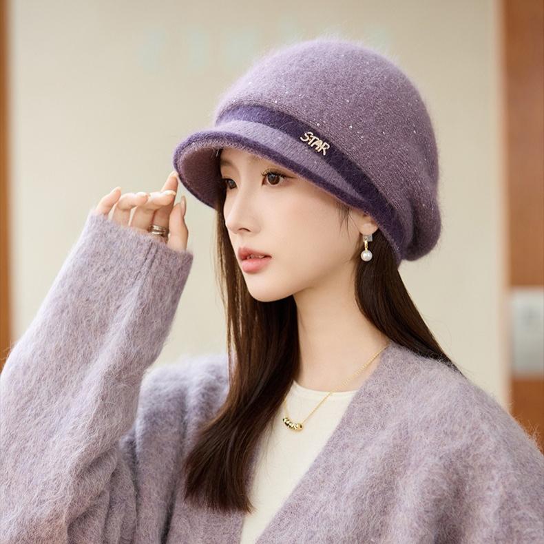 Women's Hats Autumn and Winter Cold Protection Ear Protection Warm Hat In The Elderly Thickened Knitted Hat Fashion Wool Hat