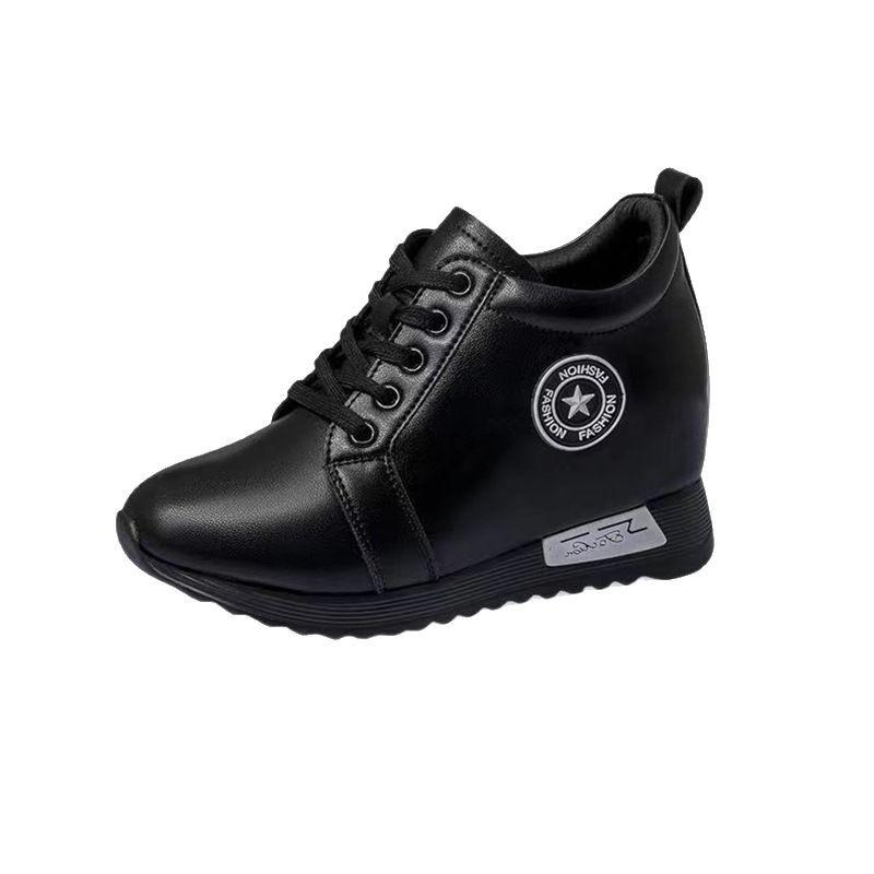 Inner heightening women's shoes winter new casual middle-aged women's heightening shoes mother shoes travel shoes velvet warm foreign trade