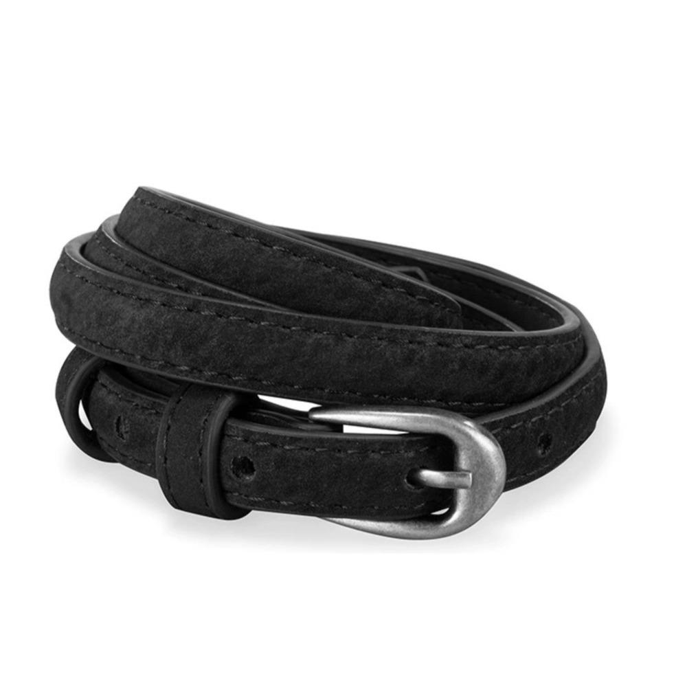 Casual Business Waist Belt Luxury Design Thin Waistband Trendy Suede Leather Belt  For Women