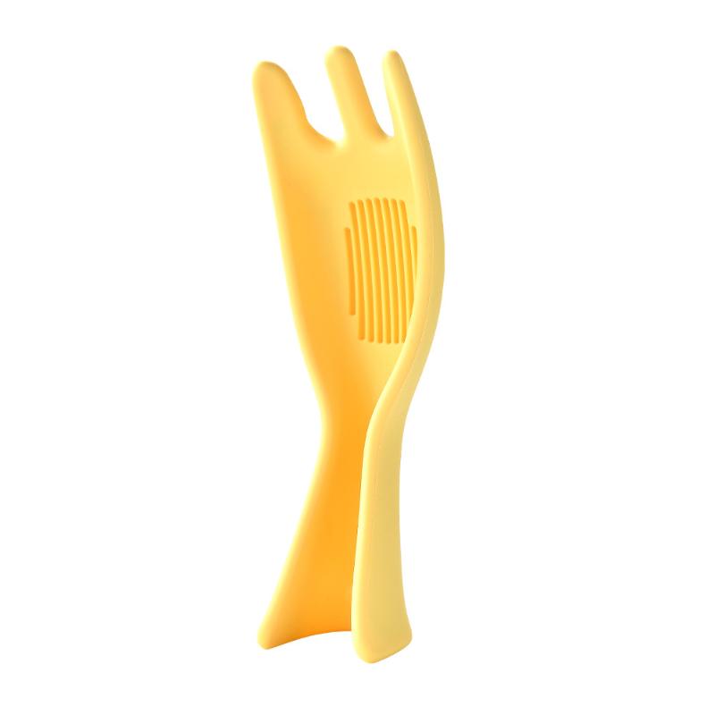 

Silicone Rice Sieve Spoon Multifunctional Kitchen Drain Colander With Handles Rice Bowl Strainer Rice Washing Tools жовтий