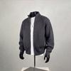 Mens Oversized Ribbed Turtleneck Zip-Up Sweater Knit Cardigan Winter Warm Casual Streetwear