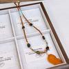 Autumn and winter chalcedony beaded necklaces, perfect for everyday wear as a clavicle chain, with various pendant styles for layering