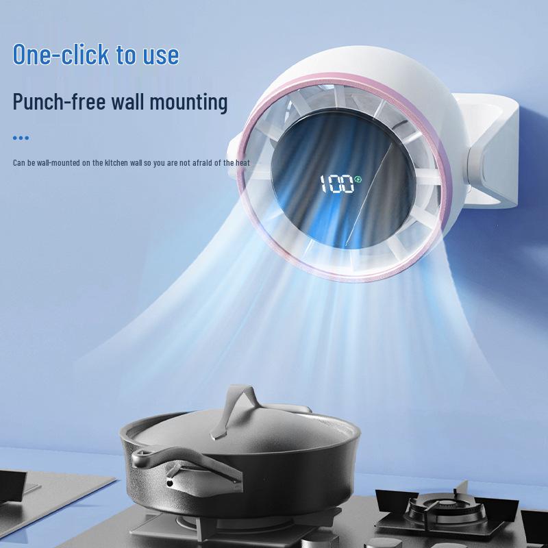 Rechargeable Wall-Mounted LED Fan for Dorm, Office, and Home