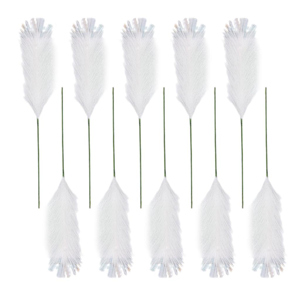 10pc Artificial Pampas Grass Branch Simulated Wedding Decors Realistic Indoor Table Centerpieces for Wedding Party
