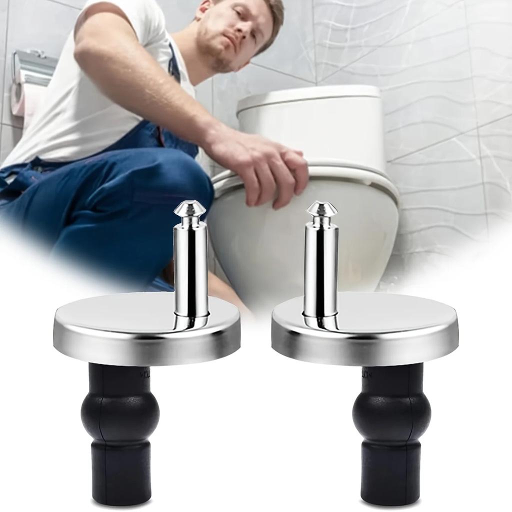 2 Peças de Parafusos e Porcas Universais para Assento de Vaso Sanitário, Peças de Fixação de Dobradiça de Liberação Rápida para Substituição, Adequado para Furos de 14mm-16mm