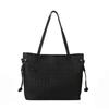 Large Capacity Women Casual Fashion Solid Plaid Daily Tote Shoulder Bag