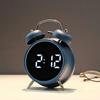 Loud Voice Metal Digital Alarm with Bright LED Display Bedside Clock for Heavy Sleeper Kids Students Home Living Room Decor