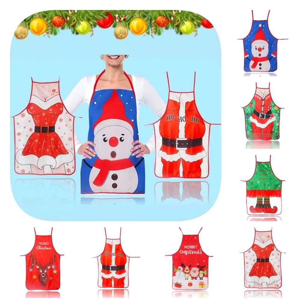 Christmas Themed Fabric Apron Colorful Printed Decorative Costume For Festive Celebrations