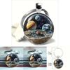 Galactic Planet Theme Keychain With Zinc Alloy Durable Material For Gift Giving And Collectors
