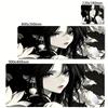XXL Anime Girl Cool Mouse Pad Black White Mousepad Large Gaming Keyboard Pad Office Pc Accessories Desk Mat PC Cabinet Mats Rug