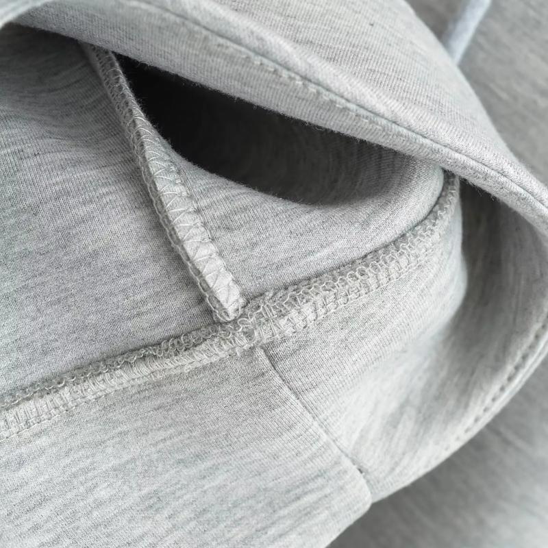 Autumn Winter Women's Zipper Hoodie Coat High Street Double Pockets Oversize Jakcet Loose Sweatshirts Outerwear Top