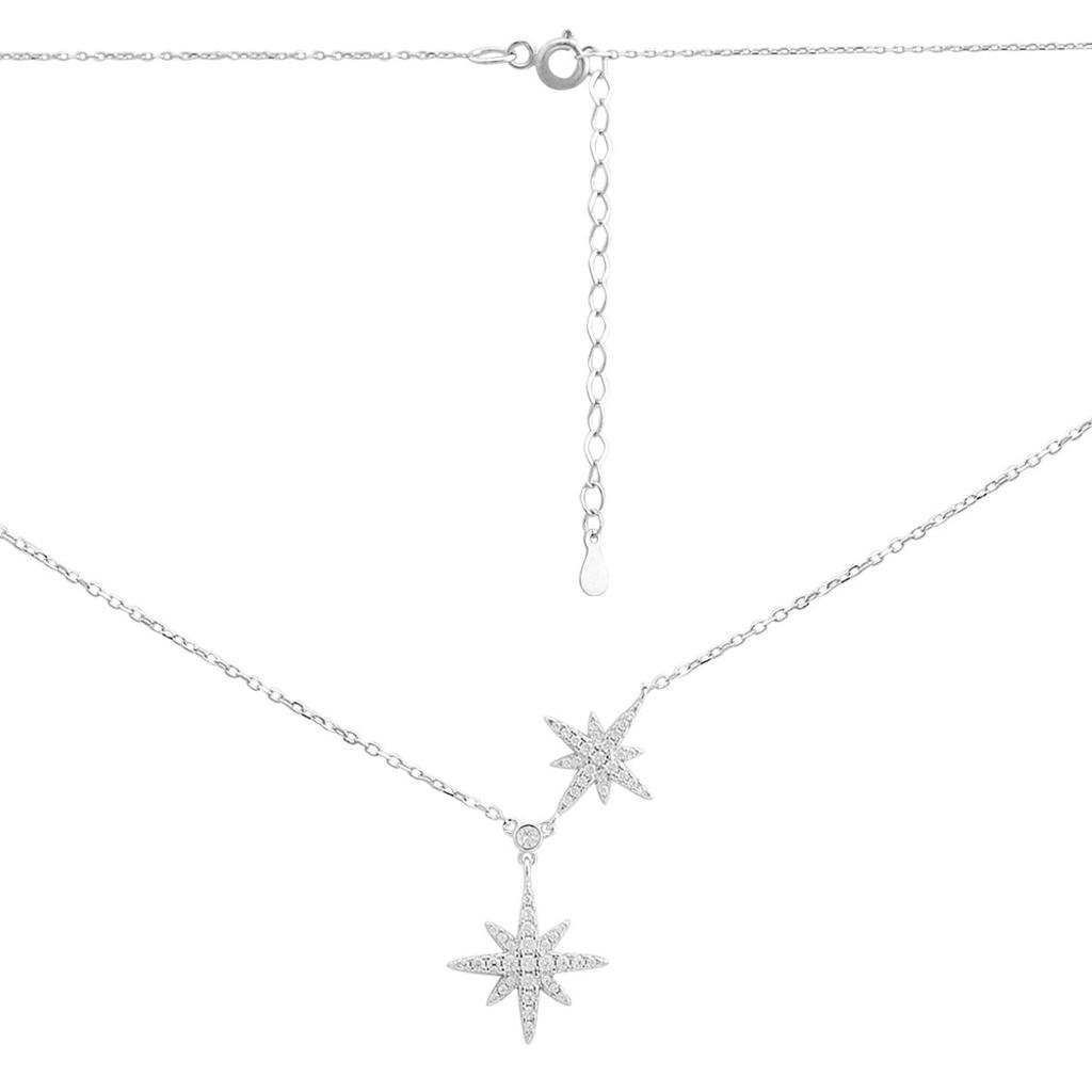 Silver Necklace with Cubic Zirconia, Item Weight 4.24 G (2209195)