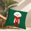 Christmas Puppy Pillow Case Short Plush Print Cushion Cover Square Throw Pillow Covers Sofa Home Decor