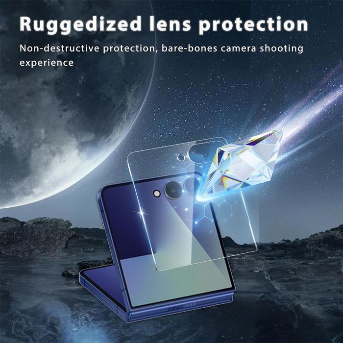 3 Verre Trempé pour Samsung Galaxy Z Flip 8, Protection Anti-Rayures 9H Antichoc Transparent