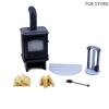 1/12 Mini Fireplace Stove Chimney Model Dollhouse Living Room Decoration Dolls House Furniture Accessories