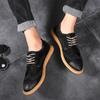 Fashion Men Suede Casual Shoes Brand Designer Leather Shoes Men Party Wedding Business Formal Breathable Soft Men's Block Shoes