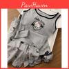 Sleeveless Pajama Set With Chest Padding For Women Home Wear Comfort