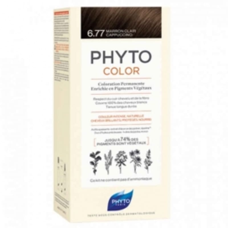 

Phyto Color Стойкая (Растительный краситель) Краска для волос - 6.77 СВЕТЛО-КОРИЧНЕВЫЙ КАПУЧИНО