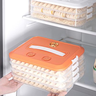 Scatola Maniglia portatile Multistrato Grande capacità Conservazione di gnocchi Coperchio ermetico Frigorifero non appiccicoso Wonton per alimenti