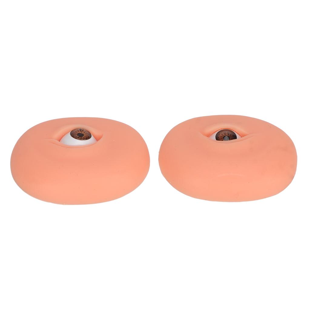 Eyebrows Microblading Eye Model Soft Silicone Eyeshadow Makeup Practice Eyes Board Dark Skin Color