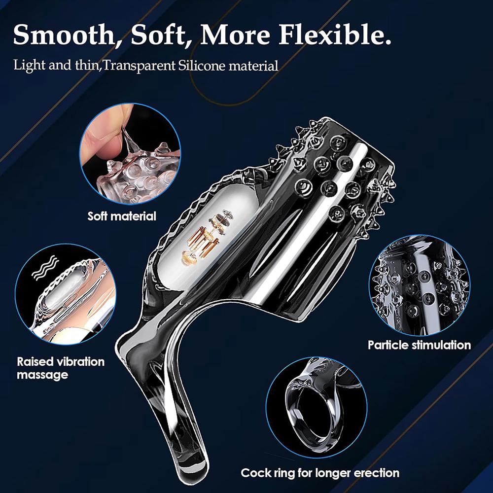 Penis Sleeve Enlargement Vibrator Male Enlargement Delay Sex Toys For Men Adult Delay Ejaculation Cock Ring Vibrators Condom 18+