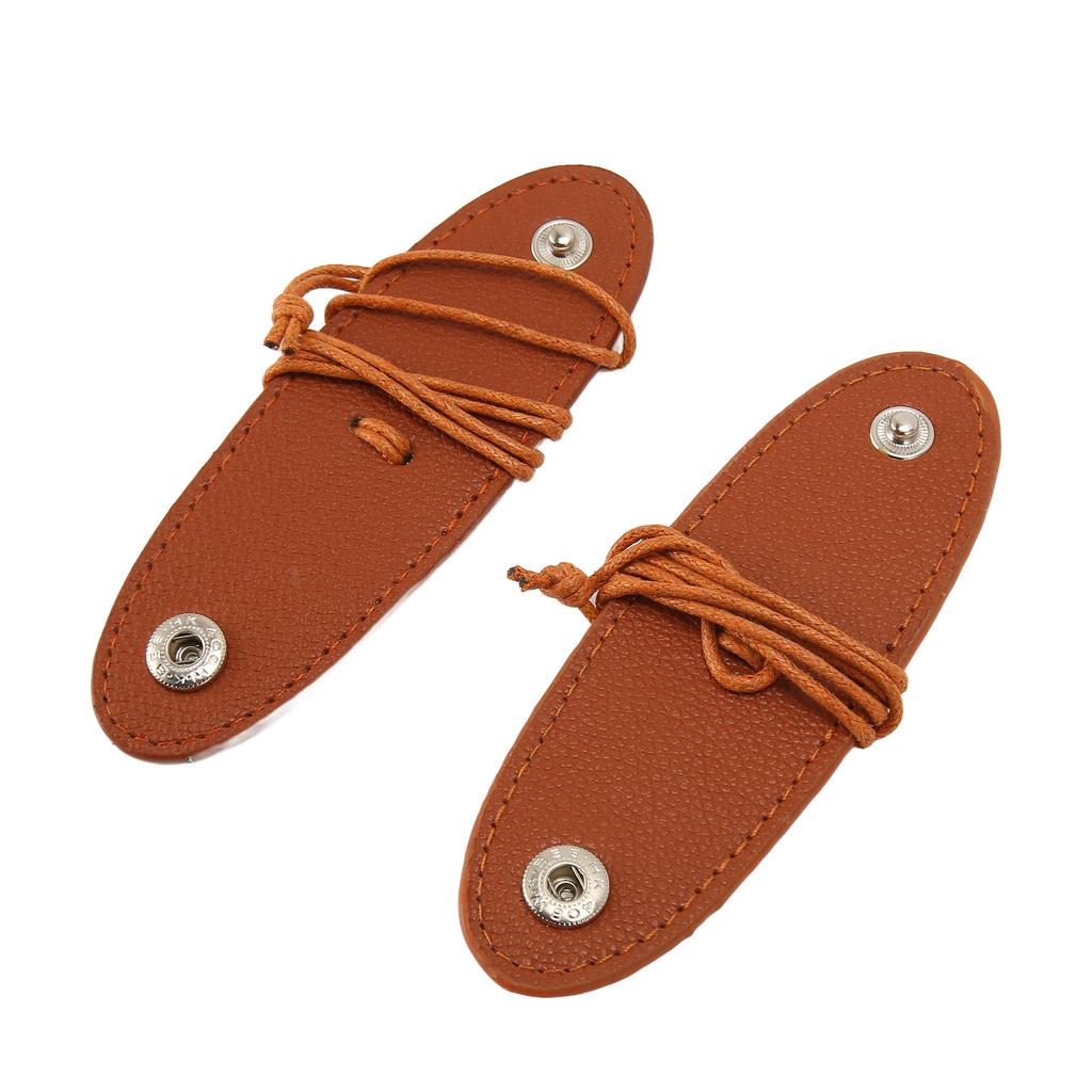 2PCS Portable Glasses Clips PU Leather Eyeglasses Holder Sunglasses Storage Sleeve for Outdoor Travel