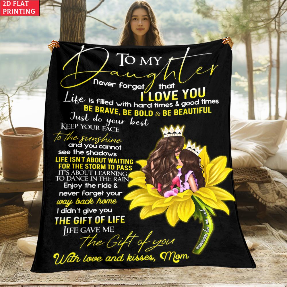 Gift for Daughter Print Thin Flannel Blanket for Bedroom,Living Rooms,Sofas Blankets,Lunch Breaks,blankets Fluffy Blanket