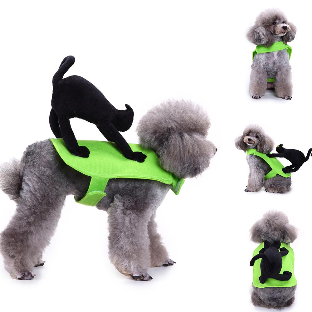 

Хэллоуин Костюм Домашнего Животного Собака Симпатичный Зеленый Костюм Верховой Кошки