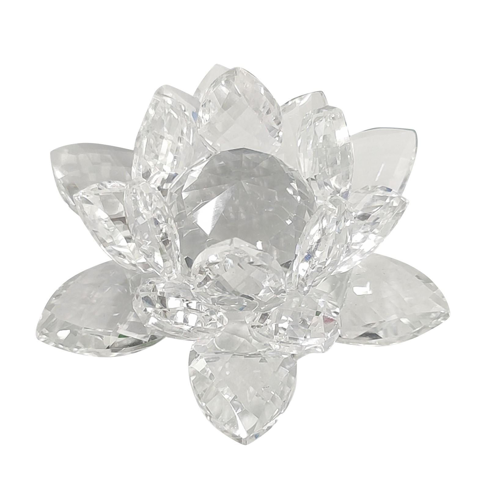 

7 кольорів Crystal GlassLotus Квітка Свічка Чай Лампа Тримач Буддійський Підсвічник One Size