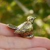 1Pcs Mini Intricately Detailed Cute Bird Figurine Versatile Indoor Decor Ornaments Elegant Brass Sparrow Tea Pet Home Decoration