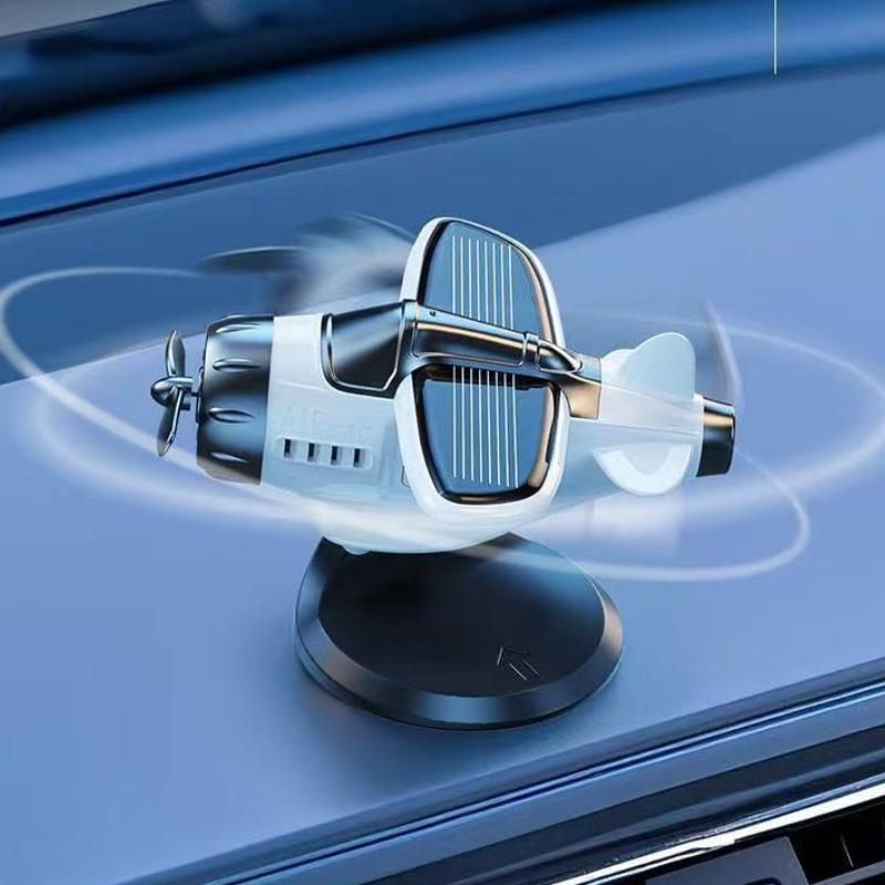 Car Solar Car Ornaments, Rotating Aircraft Creative Car Trinkets, Essential Car Ornaments Ornaments
