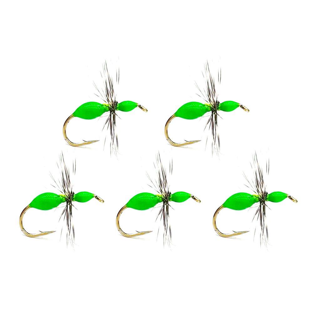 5pcs 12# Artificial Insect Lure Hair Hook Fly Hook Bait Fly Fishing Insects Hook Ant Lures