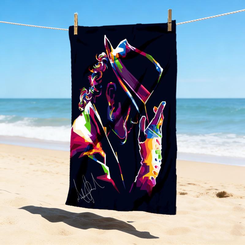 Michael Jackson Stylish Digital Printing Beach Towel Quickdrying Absorbent Blanket For Beach Pool Gym Travel
