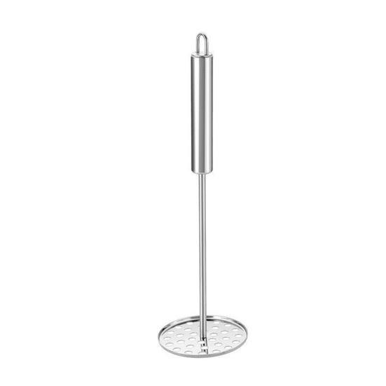 Stainless Steel Potato Masher with Ergonomic Handle Manual Food Crusher for Vegetables Sauces Rust-Resistant Dishwasher Safe Kitchen Tool for Home