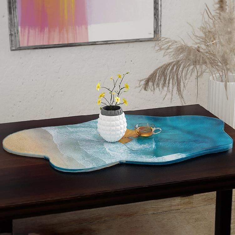 Silicone Irregular Tabletop Mold for Epoxy River Table Making Form Casting