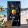 Telo Mare Personalizzato Stampato Djurgårdens IF Logo Calcio Supporto Nome Personalizzato Testo Asciugamano Assorbente Per Sport Viaggio Regalo Speciale