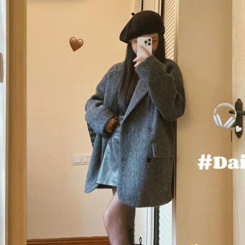 Petite Grey Wool Coat: New Autumn/Winter Style for Women
