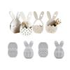 Rabbits Shaped Silicone Mould Heat Resistant Easy Cleaning Detailed Easters Candle Making Supplies