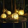 Luce per Prato Sfera di Vetro Solare Crepato