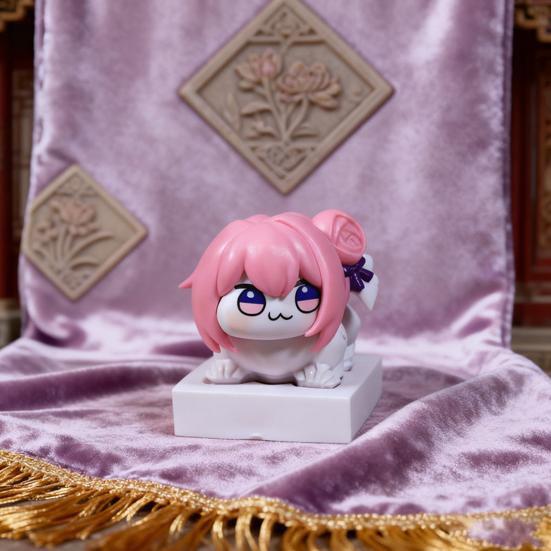 Game Character Figure Seal PVC Cartoon Anime Girl Figurine Stamp Desktop Decoration Game Fans Collectible Gift