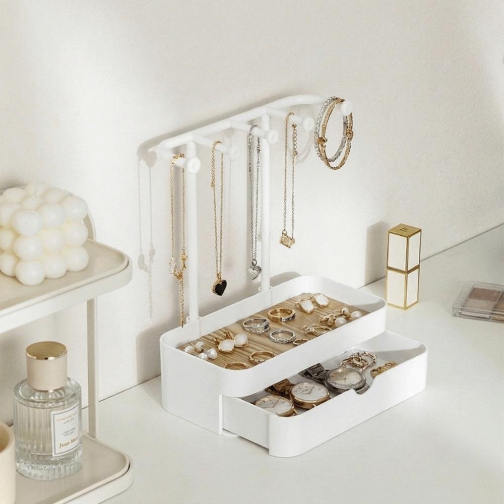 Portable Jewelry Display Holder Double Layer Jewelry Storage Rack Jewelry Organizer  Home Display