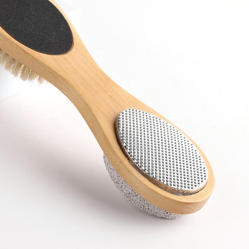 1/2Pcs 4-In-1 Foot File Callus Remover Foot Care Tool Foot Pumice Stone Dead Skin Remover Brush Cuticles Nails