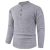 Men's  Fashion  Knitting  Pullover  Long Sleeves  Loose  Flip Collar  Sweater