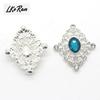 New Fashion 10Pcs 40*46mm Metal Acrylic Crystal Rhinestone Buttons For Craft Embellishment Diy Clothing Decorative Accessories