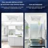Gypsum Board Integrated Ceiling Ventilation Fan Strong Suction Silent Ceiling Exhaust Fan W/ Remote Control for Kitchen Bathroom