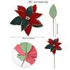 Artificial Maple Leaf Artificial Christmas Flower 28cm Gold Champagne Christmas Flower Christmas Tree Decorative Flower