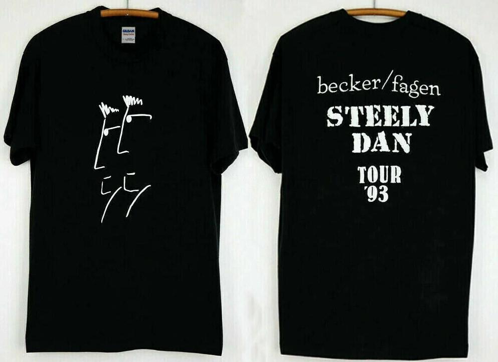 

1993 Steely Dan Tour T-Shirt Vintage Unisex 2 Sides Black Cotton Tee XXXXL