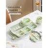 HANDUNYOU Honey Tea Ceramic Divided Plate Set